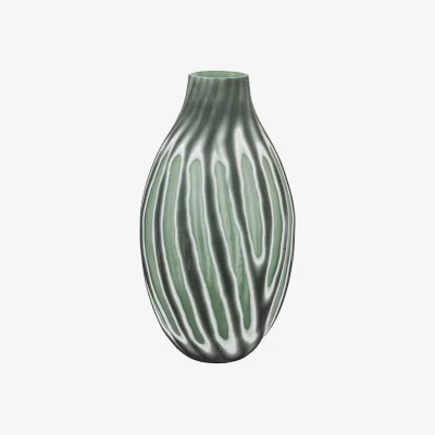 Arighi Bianchi Swirl Hand Carved Glass Vase, Large