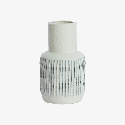 Arighi Bianchi Cream & Black Striped Vase