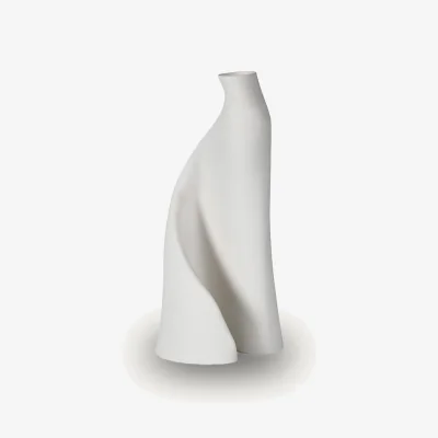 Arighi Bianchi Large White 3D Effect Printed Vase