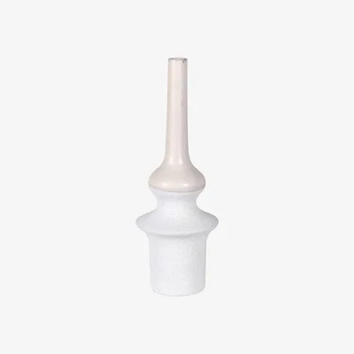 Barker and Stonehouse Low Shaped White Vase Ceramic | Barker & Stonehouse