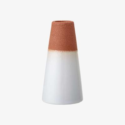 Barker and Stonehouse Terracotta Ceramic Vase, White and Terracotta