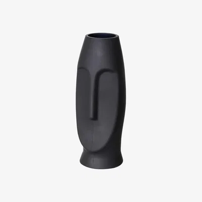 Barker and Stonehouse Matt Face Vase Black