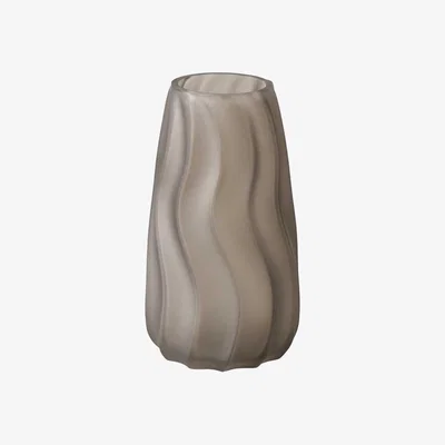 Barker and Stonehouse Smokey Wave Vase, Grey Glass | Barker & Stonehouse
