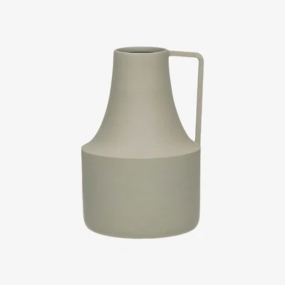 Barker and Stonehouse Ivory Metal Vase with Handle, Neutral | Barker & Stonehouse
