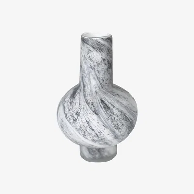 Barker and Stonehouse Marbled Vase, Grey | Barker & Stonehouse