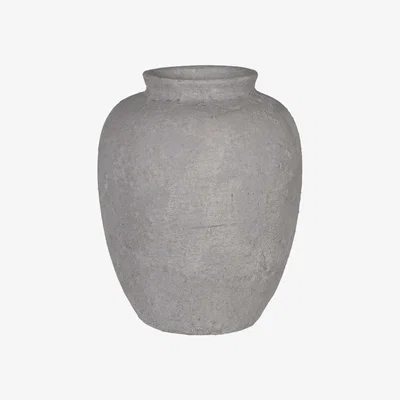 Barker and Stonehouse Large Rustic Clay Vase, Grey Stoneware | Barker & Stonehouse