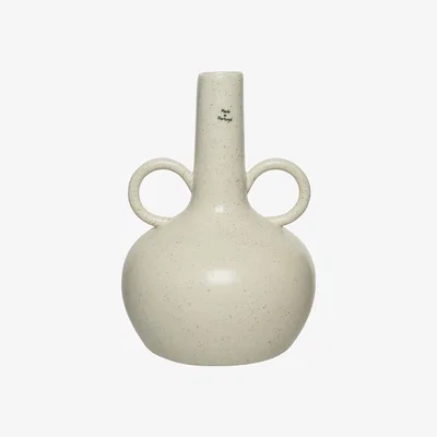 Barker and Stonehouse White Handled Vase Earthernware | Barker & Stonehouse