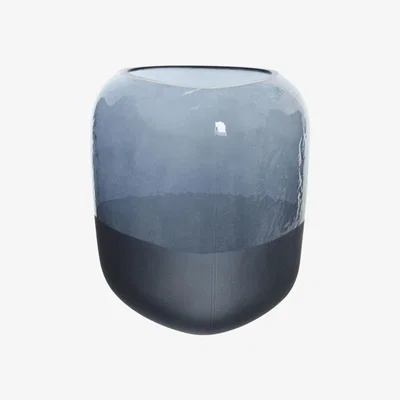Barker and Stonehouse Medium Frosted Blue Glass Vase | Barker & Stonehouse