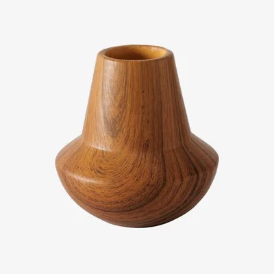 Barker and Stonehouse Wood Effect Shaped Vase, Brown Ceramic | Barker & Stonehouse