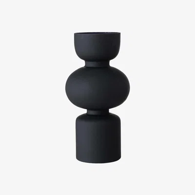 Barker and Stonehouse Matt Black Sculptural Vase