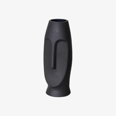 Barker and Stonehouse Matt Face Vase, Black | Barker & Stonehouse