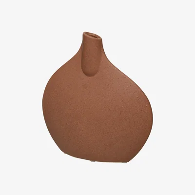 Barker and Stonehouse Sculpted Terracotta Vase, Brown Stoneware | Barker & Stonehouse