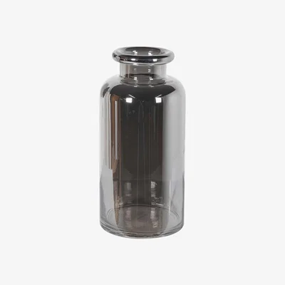 Barker and Stonehouse Small Smoked Silver Vase, Glass