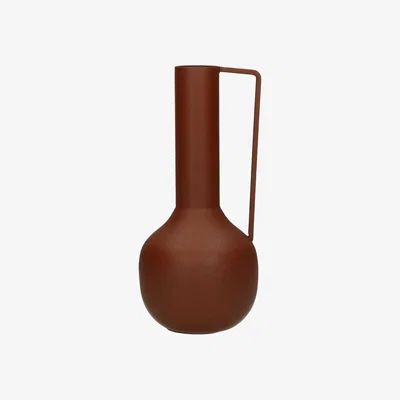 Barker and Stonehouse Umber Metal Vase with Handle | Barker & Stonehouse