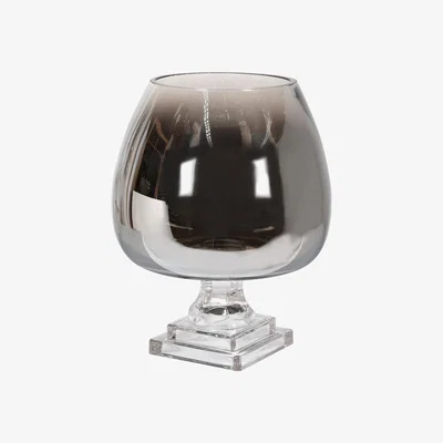 Barker and Stonehouse Smoked Bulb Vase, Brown Glass | Barker & Stonehouse