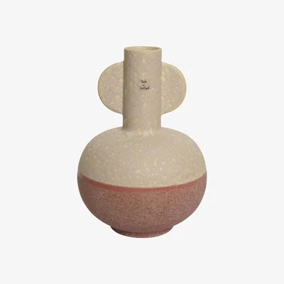 Barker and Stonehouse Ceramic Stripe Vase, Pink | Barker & Stonehouse