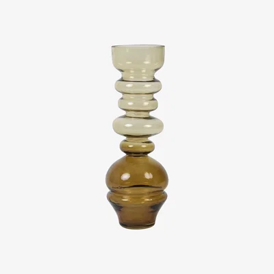 Barker and Stonehouse Tall Ochre Ridged Glass Vase | Barker & Stonehouse