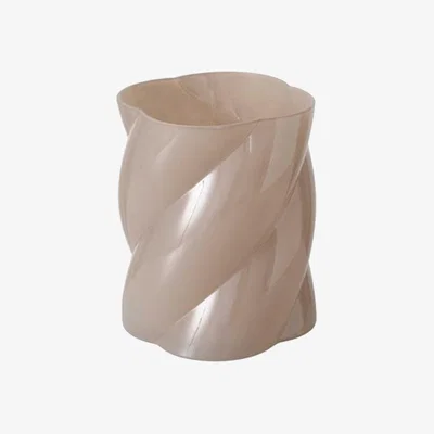 Barker and Stonehouse Beige Swirl Glass Vase, Neutral | Barker & Stonehouse
