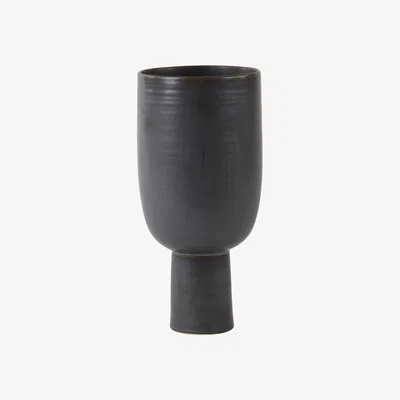 Barker and Stonehouse Tall Stem Vase, Black | Barker & Stonehouse
