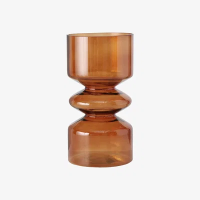 Barker and Stonehouse Amber Shaped Vase, Yellow Glass | Barker & Stonehouse