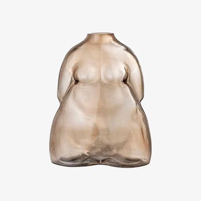 Barker and Stonehouse Form Glass Vase, Amber