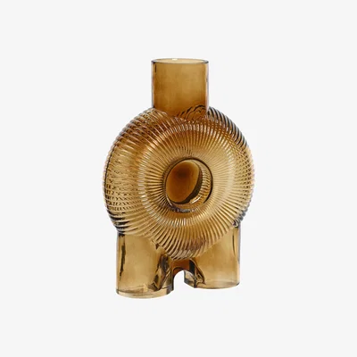 Barker and Stonehouse Amber Abstract Glass Vase, Brown | Barker & Stonehouse