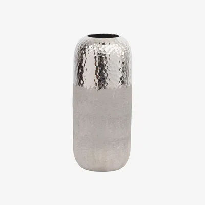 Barker and Stonehouse Small Textured Hammered Vase, Silver