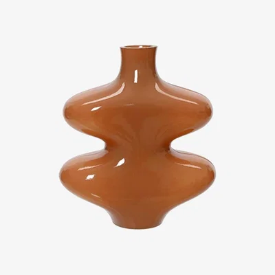 Barker and Stonehouse Wavy Orange Glass Vase | Barker & Stonehouse
