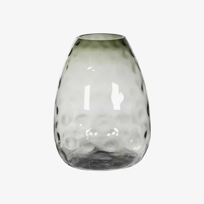 Barker and Stonehouse Hammered Effect Smoke Vase Glass | Barker & Stonehouse