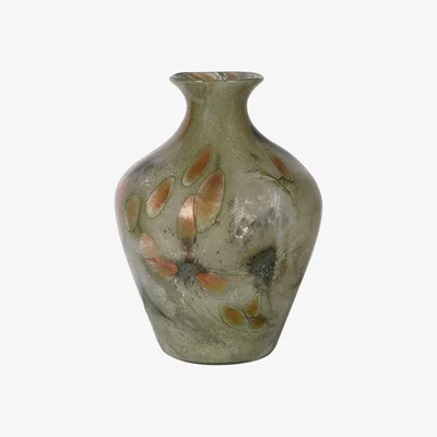 Barker and Stonehouse Sage Patterned Vase, Green Glass | Barker & Stonehouse