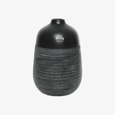 Barker and Stonehouse Black Textured Vase | Barker & Stonehouse