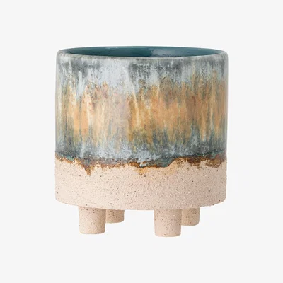 Barker and Stonehouse Blue Marble Pot Vase Stoneware | Barker & Stonehouse