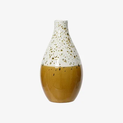 Barker and Stonehouse Mustard Ceramic Vase, Yellow | Barker & Stonehouse