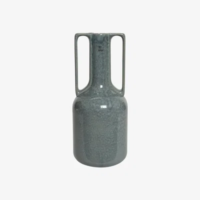 Barker and Stonehouse Glazed Handle Vase, Blue | Barker & Stonehouse