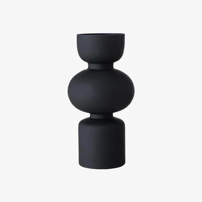 Barker and Stonehouse Matt Black Sculptural Vase Glass | Barker & Stonehouse