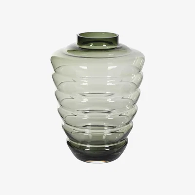 Barker and Stonehouse Smoked Green Hive Vase Glass | Barker & Stonehouse