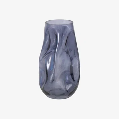 Barker and Stonehouse Smoke Swirl Glass Vase, Grey | Barker & Stonehouse