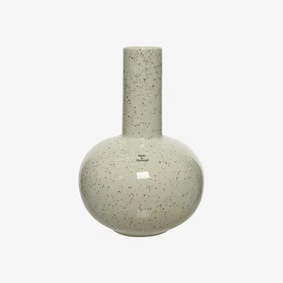 Barker and Stonehouse Natural Round Vase, Neutral Earthernware | Barker & Stonehouse