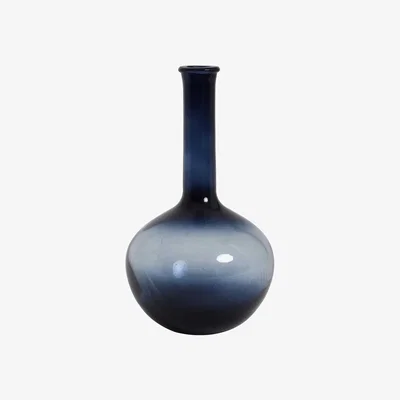 Barker and Stonehouse Bottle Neck Vase, Blue Glass | Barker & Stonehouse