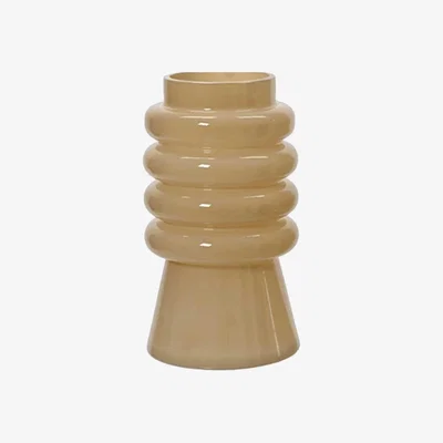 Barker and Stonehouse Dark Beige Tiered Glass Vase | Barker & Stonehouse