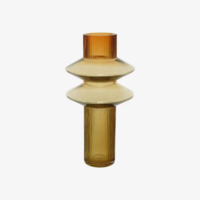 Barker and Stonehouse Citrine Tiered Vase, Yellow | Barker & Stonehouse