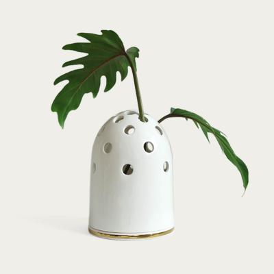 Bombinate.com Fly’s Eye Small Vase with Golden Rim