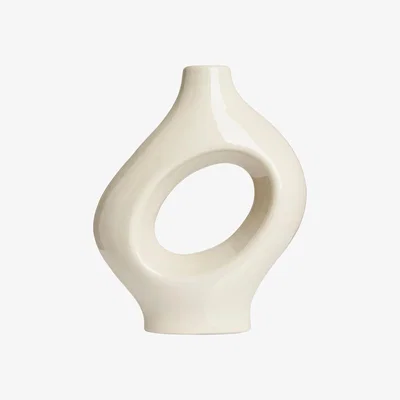 BHS.com Sculptural Ceramic Vase, Cream
