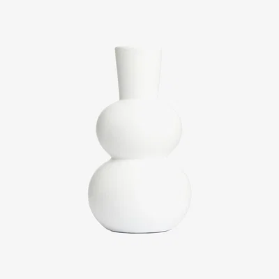 BHS.com Totem Bump Ceramic Vase, White