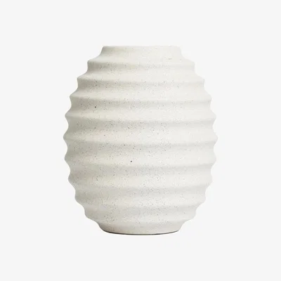 BHS.com Small Beehive Style Ceramic Vase, Cream
