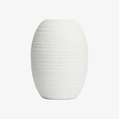 BHS.com Small Textured Ceramic Vase, Cream