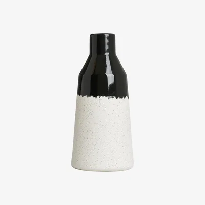 BHS.com Bottle Shape Ceramic Vase, Black