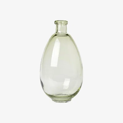 BHS.com Tall Recycled Round Glass Vase, Green Tint