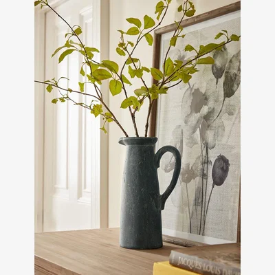 Cox and Cox Mela Aged Stone Effect Pitcher Vase