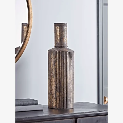 Cox and Cox Antique Bronze Bottle Vase
